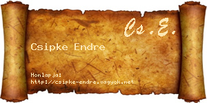 Csipke Endre névjegykártya